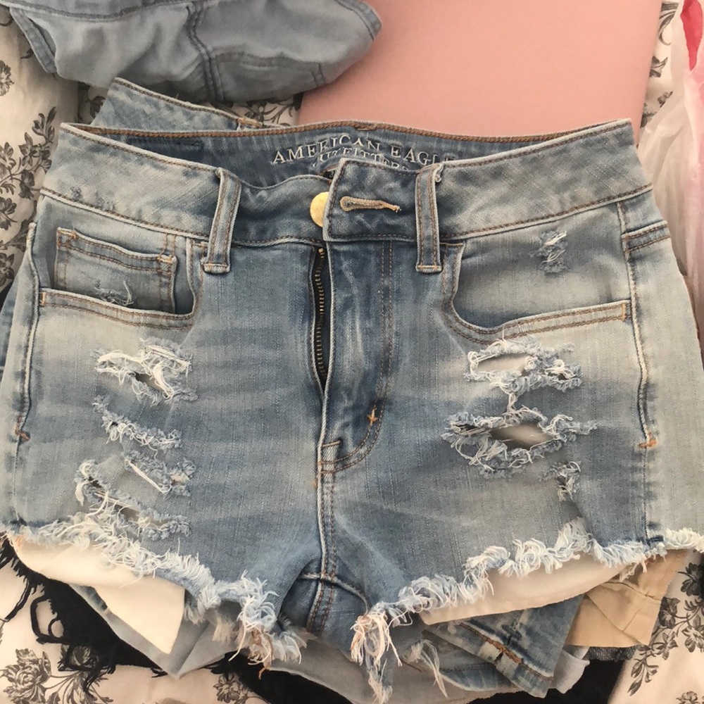 High wasted festival denim shorts